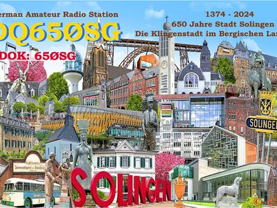 Jubiläumskarte „650 Jahre Solingen“ des Amateur Radio Clubs